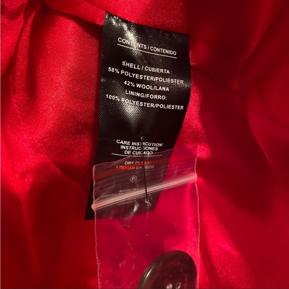 Fleet Street Women Red Jacket Coat size M - Picture 5 of 5